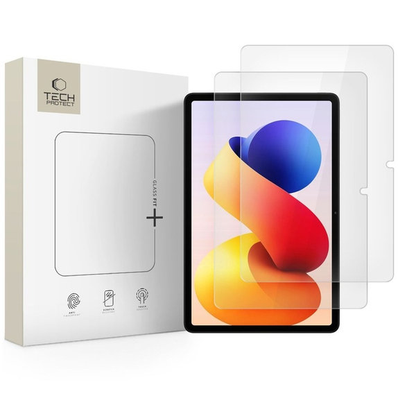 Kaljeno steklo Glass Fit+ 2-PACK za Xiaomi Poco Pad M1 / Redmi Pad Pro / 2 Pro 12.1, prozorna, Tech-Protect