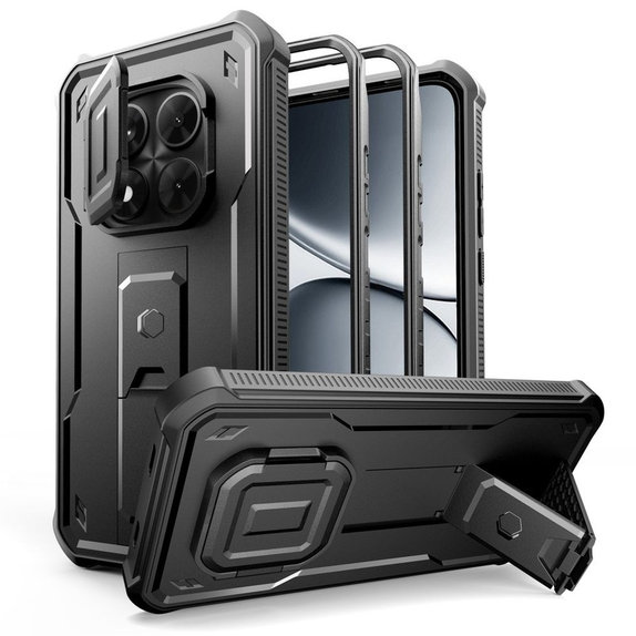 Ovitek Kevlar Cam+ z 2 sprednjima okvirjema za Xiaomi Redmi Note 15 Pro 5G, črna, Tech-Protect
