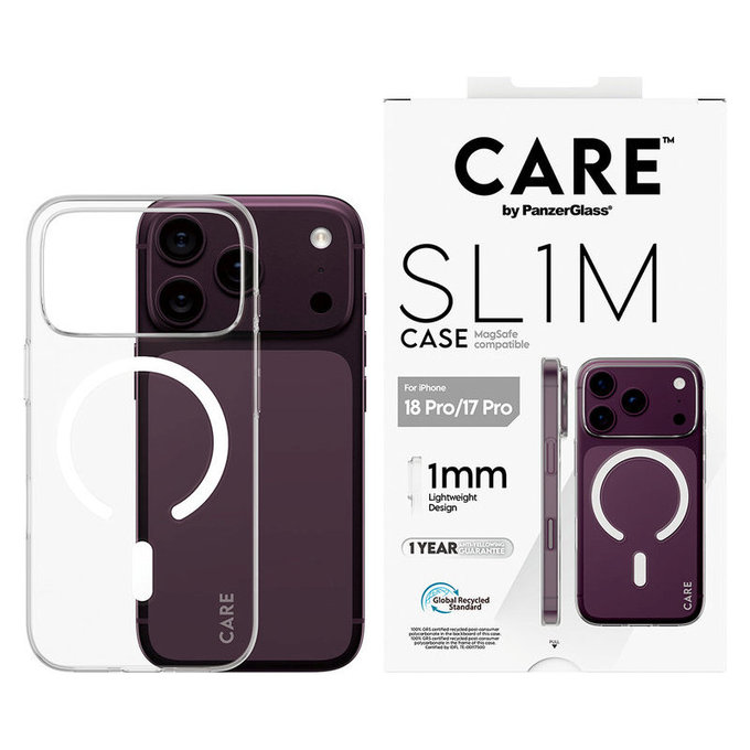 Ovitek SL1M z MagSAFE za iPhone 18 Pro/17 Pro/16e, Transparentnana, PanzerGlass