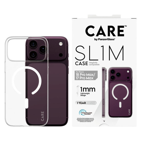 Ovitek SL1M z MagSAFE za iPhone 18 Pro Max/17 Pro Max/16e, Transparentnana, PanzerGlass