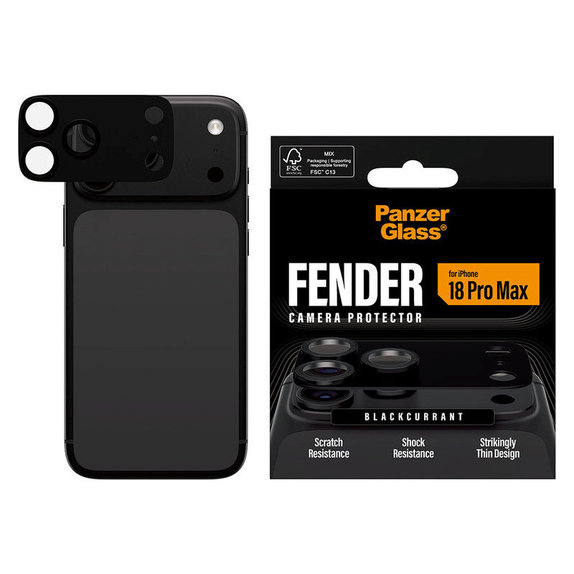 Zaščita objektiva Fender za iPhone 18 Pro Max, Black Currant Currant, PanzerGlass