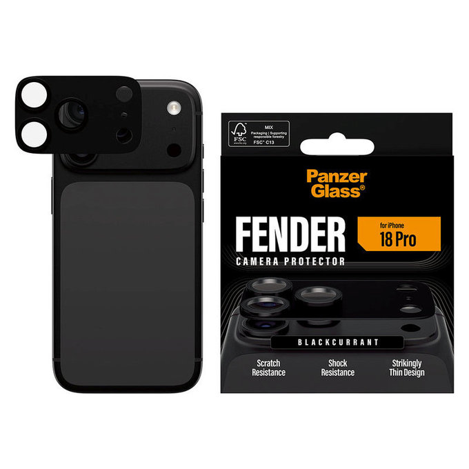 Zaščita objektiva Fender za iPhone 18 Pro, Black Currant Currant, PanzerGlass