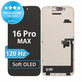 Zaslon Soft OLED 120Hz za iPhone 16 Pro Max, Steklo na dotik z okvirjem, FixPremium PRO