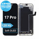 Zaslon Soft OLED 120Hz za iPhone 17 Pro, Steklo na dotik z okvirjem, FixPremium PRO