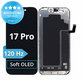 Zaslon Soft OLED 120Hz za iPhone 17 Pro, Steklo na dotik z okvirjem, FixPremium PRO