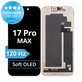 Zaslon Soft OLED 120Hz za iPhone 17 Pro Max, Steklo na dotik z okvirjem, FixPremium PRO