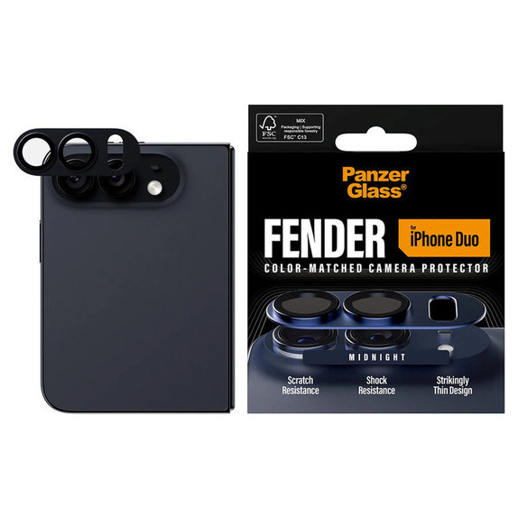 Zaščita objektiva Fender za iPhone Duo, Dark Blue, PanzerGlass