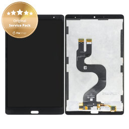 Huawei MediaPad M5 8 - LCD zaslon + steklo na dotik + okvir + čitalec prstnih odtisov (Space Grey) - 02351VKB Genuine Service Pack