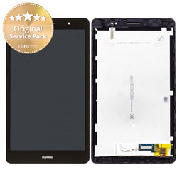Huawei MediaPad T3 8.0 KOB-W09, KOB-L09 - LCD zaslon + steklo na dotik + okvir (Space Grey) - 02351JJF, 02351JJG Genuine Service Pack