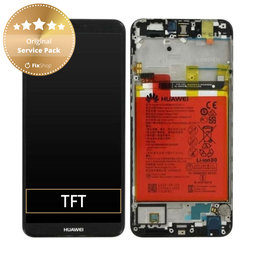 Huawei P Smart FIG-L31 - LCD zaslon + steklo na dotik + okvir + baterija (Black) - 02351SVJ, 02351SVD, 02351SVK Genuine Service Pack