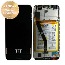 Huawei Honor 7A - LCD zaslon + steklo na dotik + okvir + baterija (Black) - 02351WDU Genuine Service Pack