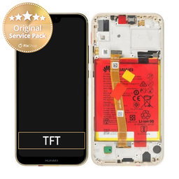 Huawei P20 Lite - LCD zaslon + steklo na dotik + okvir + baterija (Gold) - 02351WRN Genuine Service Pack