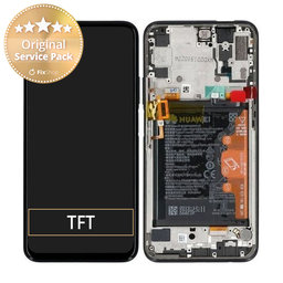 Huawei P Smart Pro - LCD zaslon + steklo na dotik + okvir + baterija (Black) - 02352YLP Genuine Service Pack