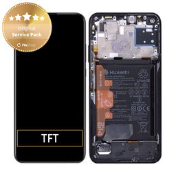 Huawei P40 Lite - LCD zaslon + steklo na dotik + okvir + baterija (Midnight Black) - 02353KFU Genuine Service Pack