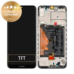 Huawei Y6s - LCD zaslon + steklo na dotik + okvir + baterija (Starry Black) - 02353JJV Genuine Service Pack