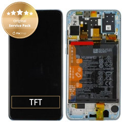 Huawei P30 Lite 2020 - LCD zaslon + steklo na dotik + okvir + baterija (Breathing Crystal) - 02353FQK, 02352VBG Genuine Service Pack