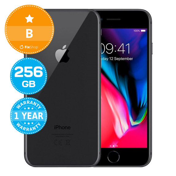 Apple iPhone 8 Space Gray 256GB B Prenovljen
