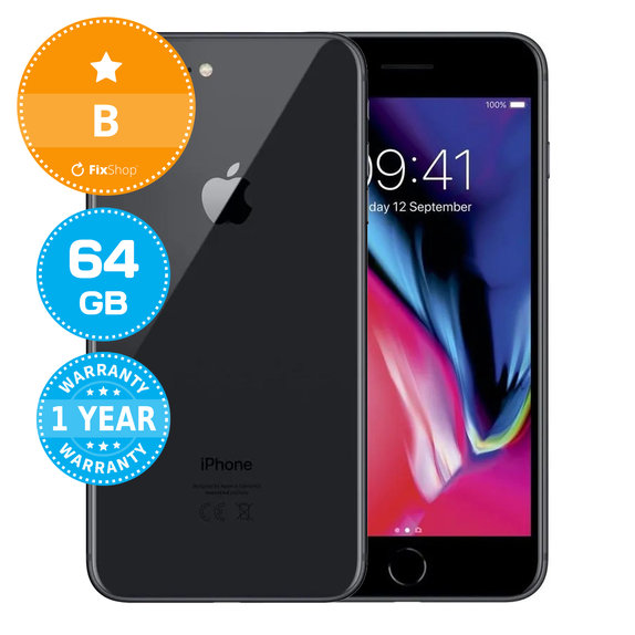 Apple iPhone 8 Plus Space Gray 64GB B Prenovljen