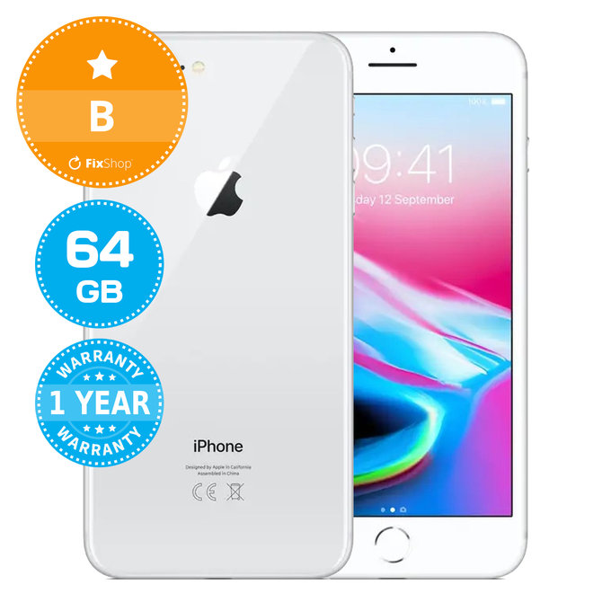 Apple iPhone 8 Plus Silver 64GB B Prenovljen