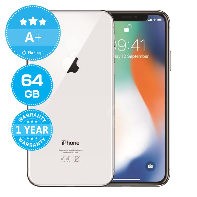 Apple iPhone X Silver 64GB A+ Prenovljen
