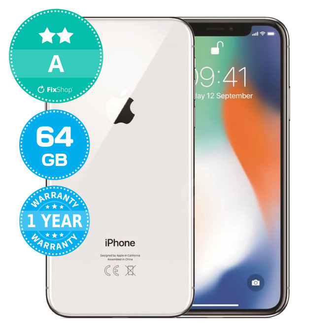Apple iPhone X Silver 64GB A Prenovljen