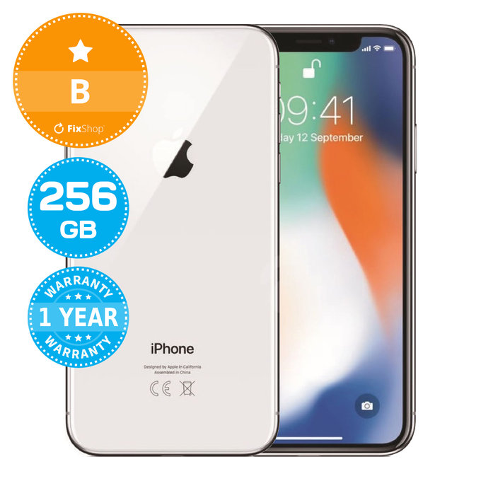Apple iPhone X Silver 256GB B Prenovljen