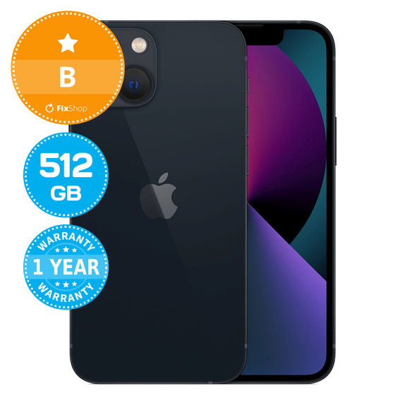 Apple iPhone 13 Mini Midnight 512GB B Prenovljen