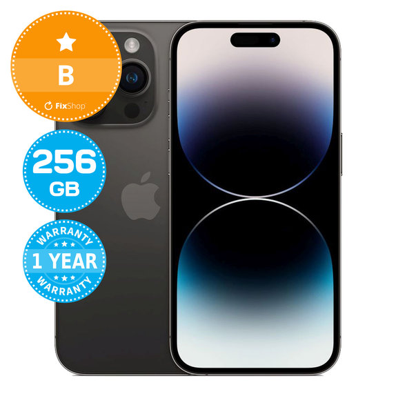 Apple iPhone 14 Pro Space Black 256GB B Prenovljen