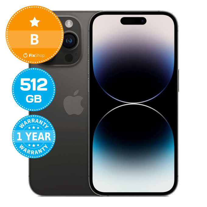 Apple iPhone 14 Pro Space Black 512GB B Prenovljen