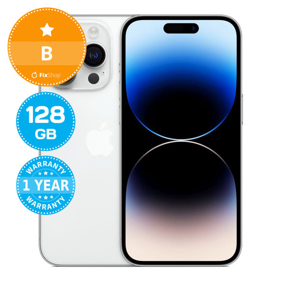 Apple iPhone 14 Pro Silver 128GB B Prenovljen