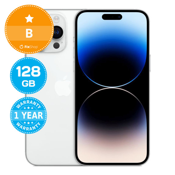 Apple iPhone 14 Pro Max Silver 128GB B Prenovljen