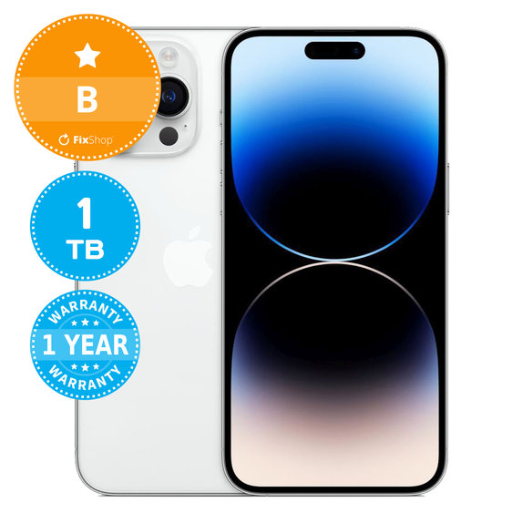 Apple iPhone 14 Pro Max Silver 1TB B Prenovljen