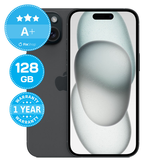 Apple iPhone 15 Black 128GB A+ Prenovljen