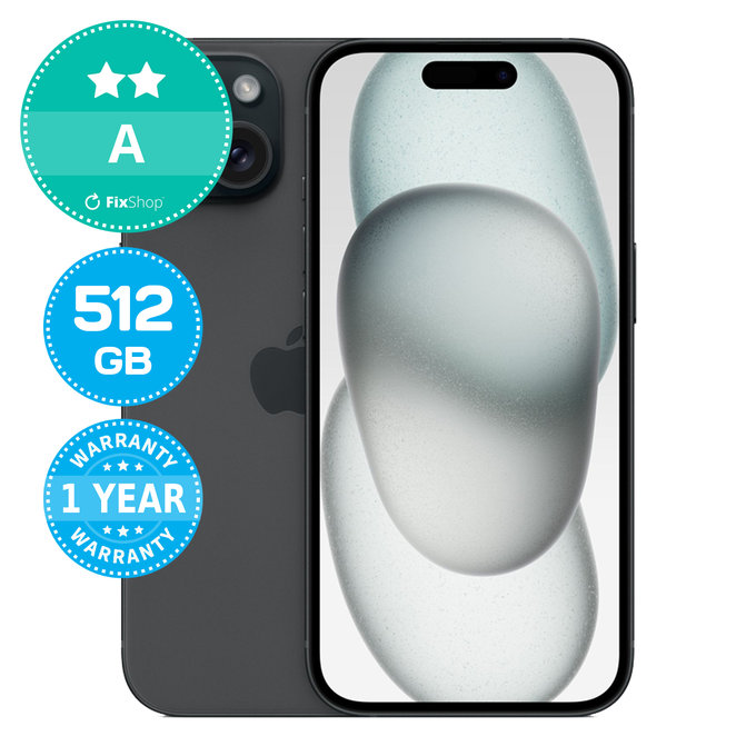 Apple iPhone 15 Black 512GB A Prenovljen