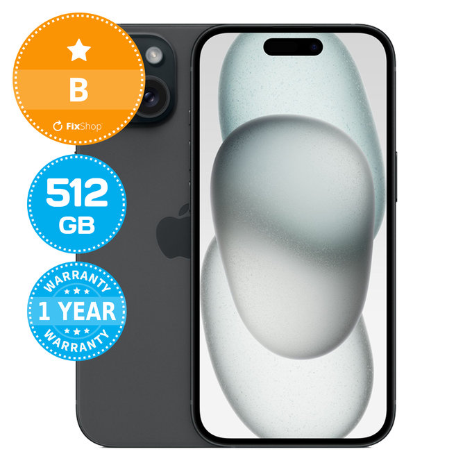 Apple iPhone 15 Black 512GB B Prenovljen