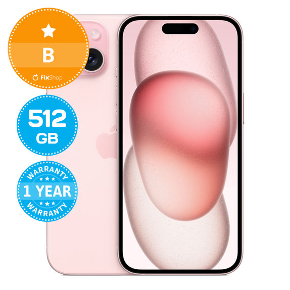 Apple iPhone 15 Pink 512GB B Prenovljen