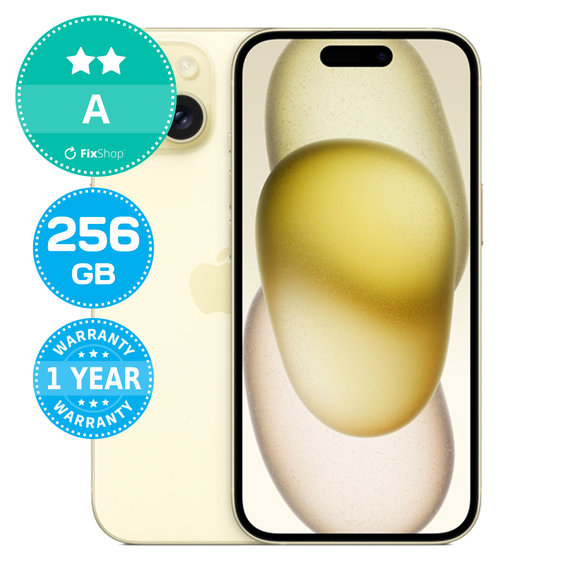 Apple iPhone 15 Yellow 256GB A Prenovljen