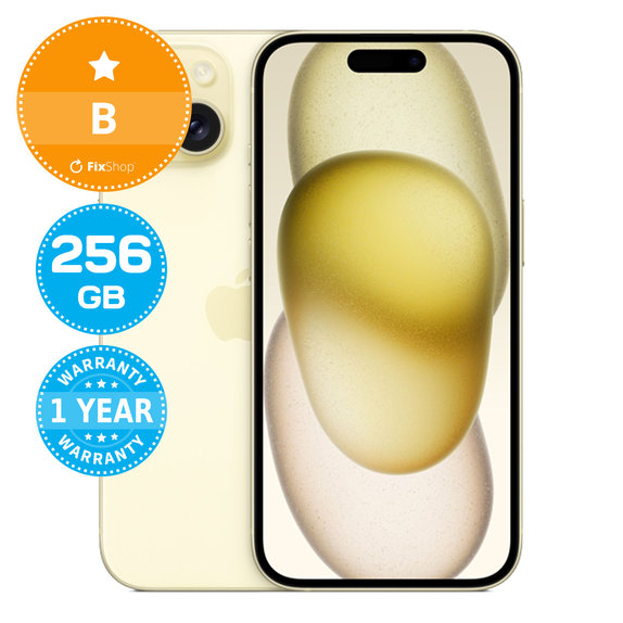 Apple iPhone 15 Yellow 256GB B Prenovljen