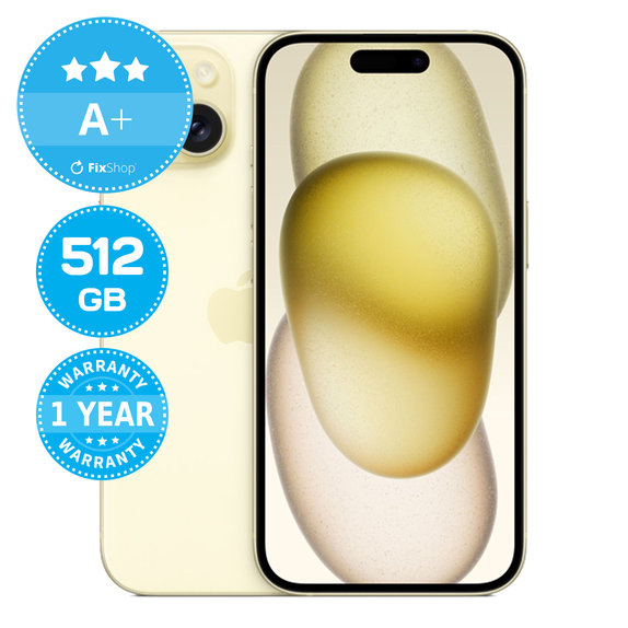 Apple iPhone 15 Yellow 512GB A+ Prenovljen
