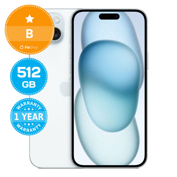Apple iPhone 15 Plus Blue 512GB B Prenovljen