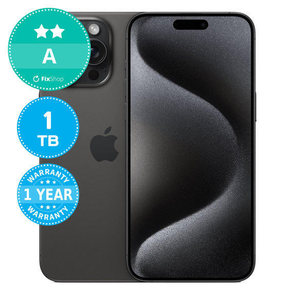 Apple iPhone 15 Pro Max Black Titanium 1TB A Prenovljen