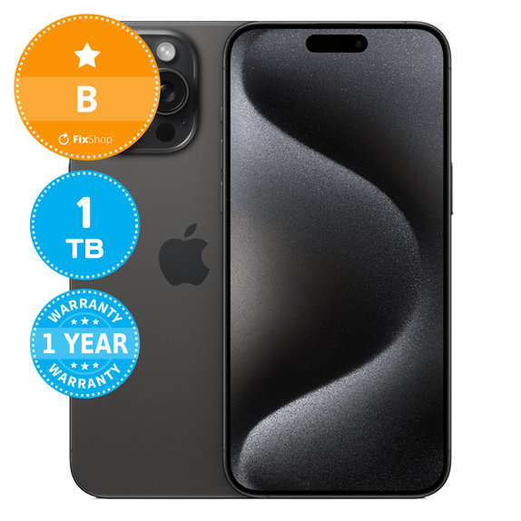 Apple iPhone 15 Pro Max Black Titanium 1TB B Prenovljen
