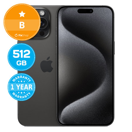 Apple iPhone 15 Pro Max Black Titanium 512GB B Prenovljen