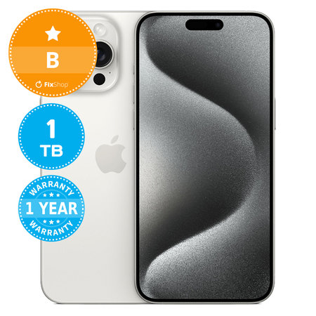 Apple iPhone 15 Pro Max White Titanium 1TB B Prenovljen