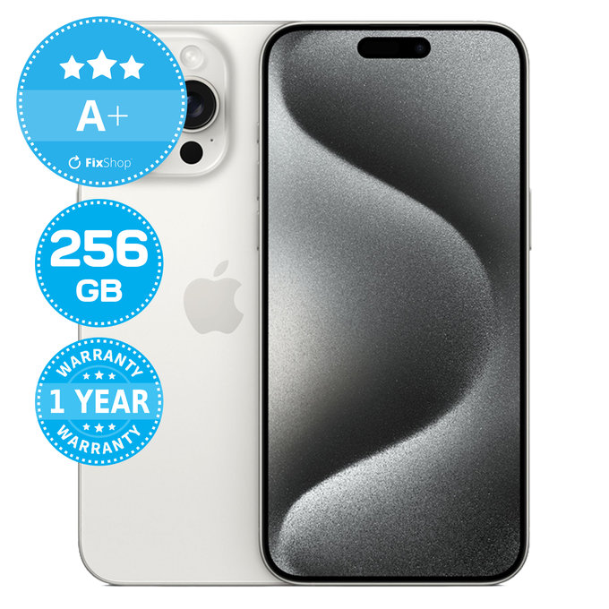 Apple iPhone 15 Pro Max White Titanium 256GB A+ Prenovljen