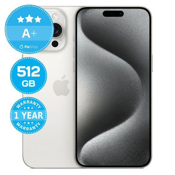 Apple iPhone 15 Pro Max White Titanium 512GB A+ Prenovljen
