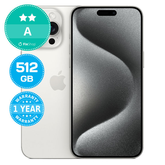 Apple iPhone 15 Pro Max White Titanium 512GB A Prenovljen