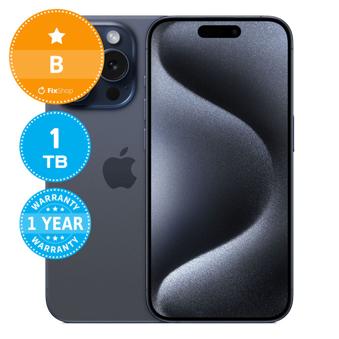 Apple iPhone 15 Pro Blue Titanium 1TB B Prenovljen