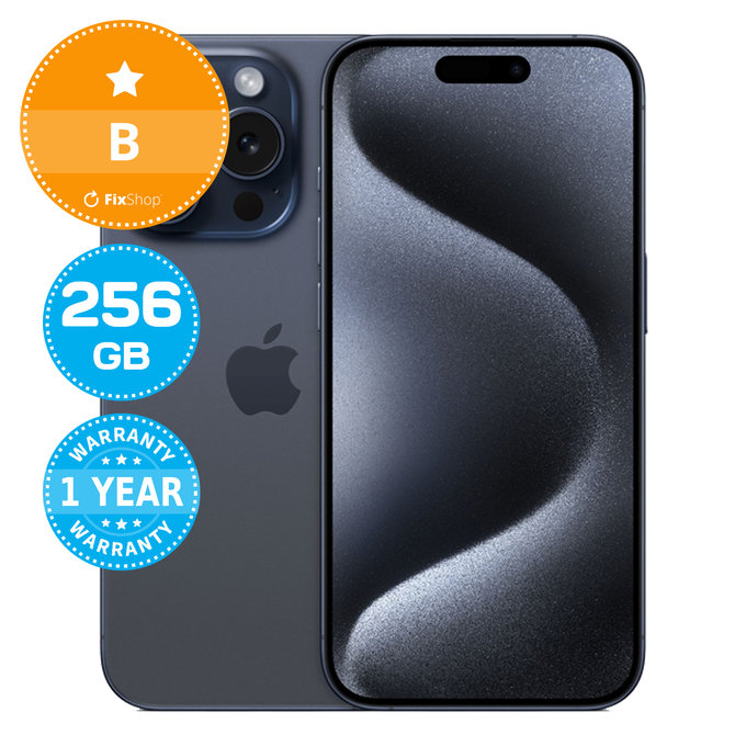 Apple iPhone 15 Pro Blue Titanium 256GB B Prenovljen