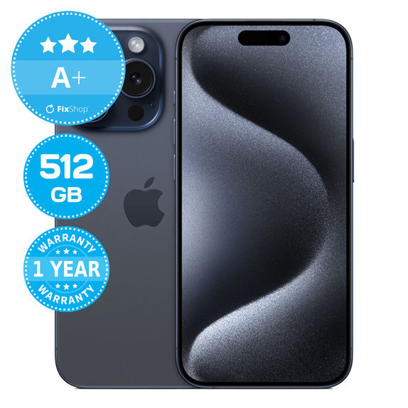 Apple iPhone 15 Pro Blue Titanium 512GB A+ Prenovljen